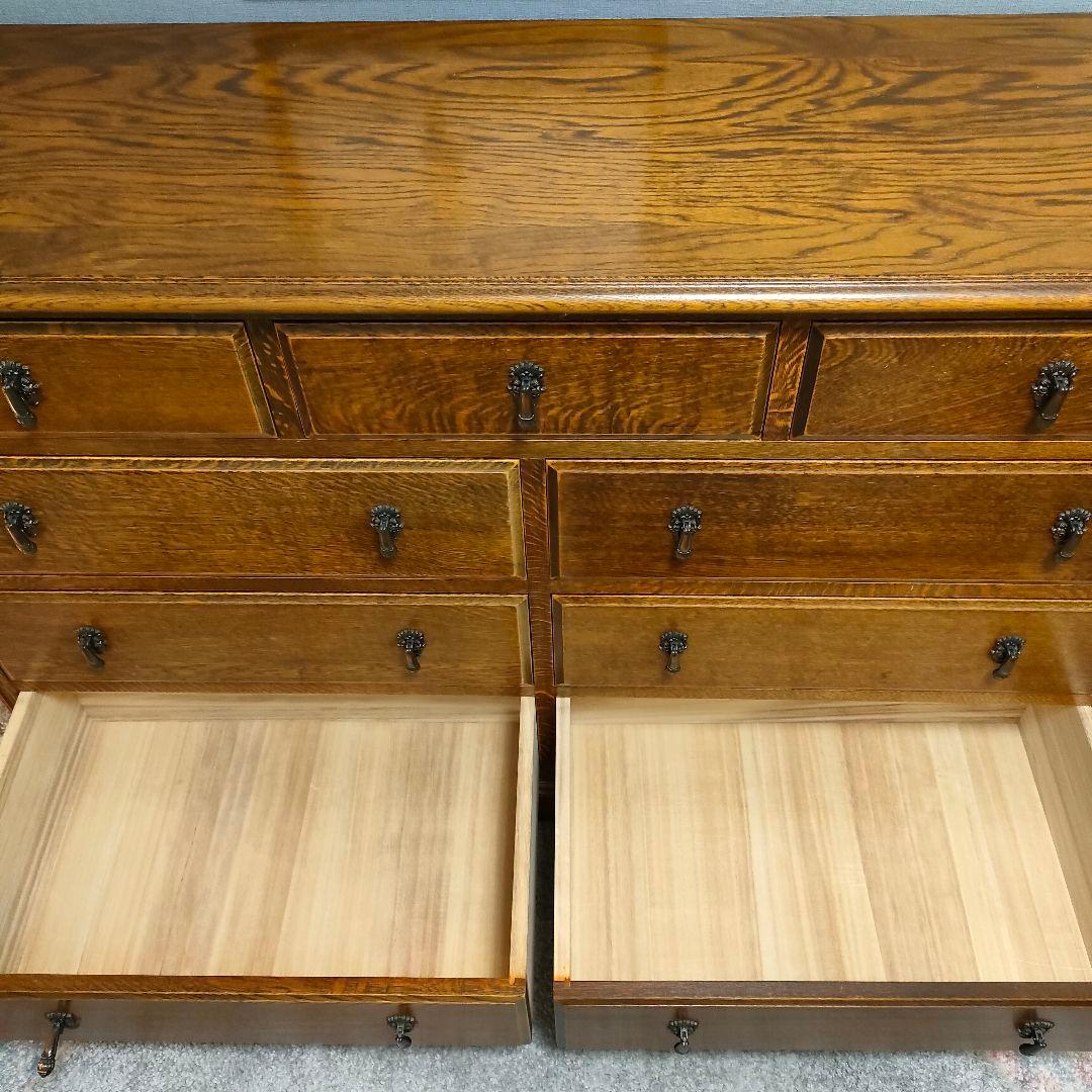 【ヴィンテージ三越家具】Bruggeナラ無垢材高級チェスト 横浜ダニエル取り扱い