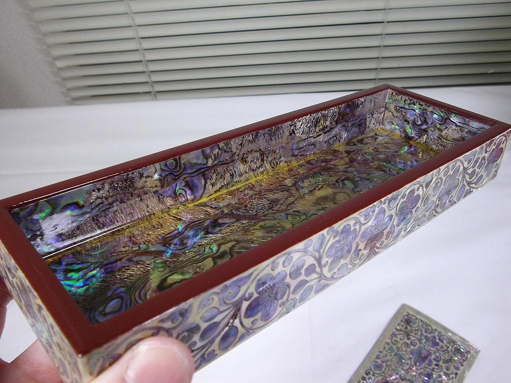 張泰福作 韓国螺鈿細工　筆箱　宝石箱　小物入れ