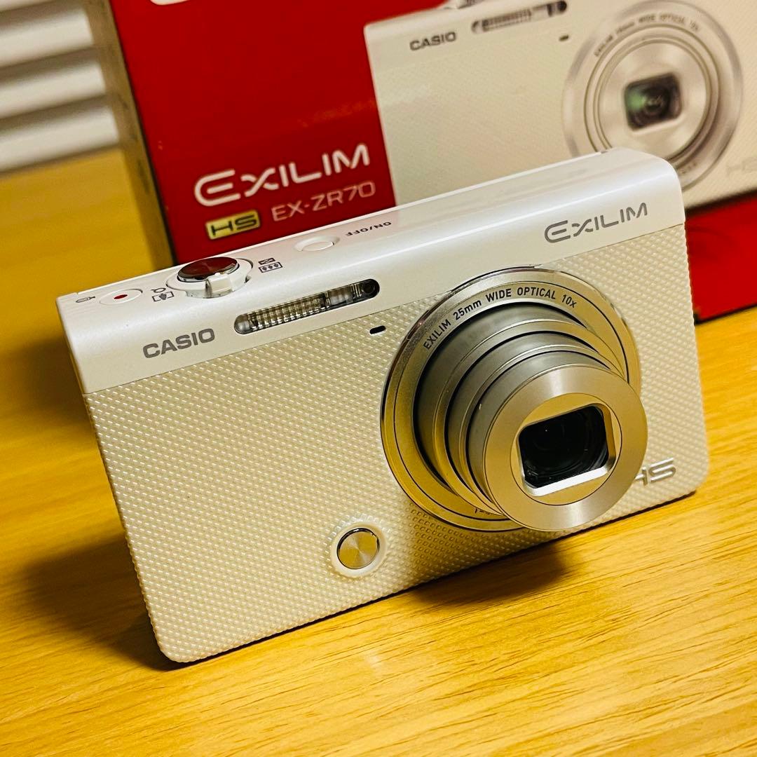 【♡hrm♡プロフ必読】カシオ EXILIM EX-ZR70WE ホワイト