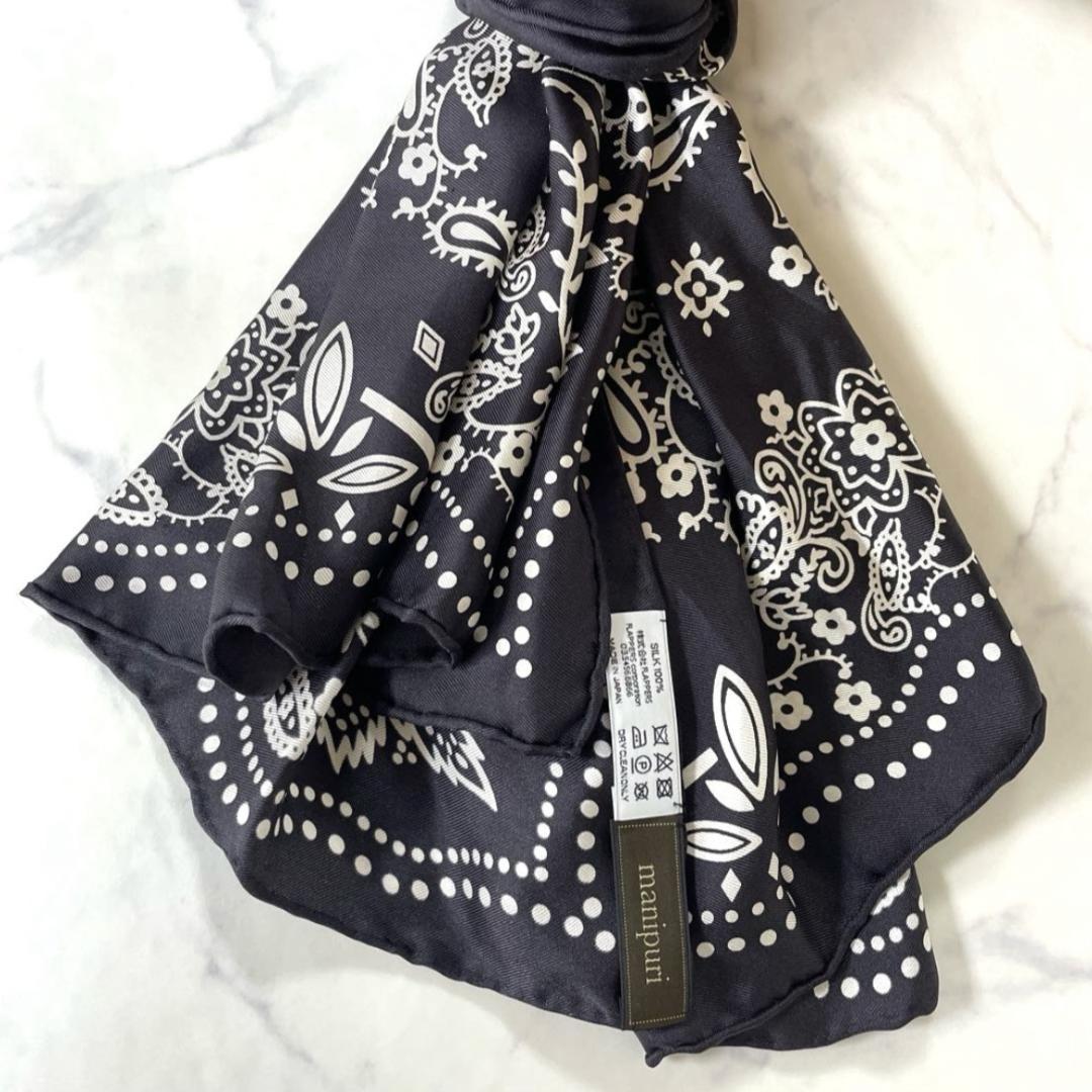 マニプリ manipuri カゴバッグ かご レザーハンドル スカーフセット