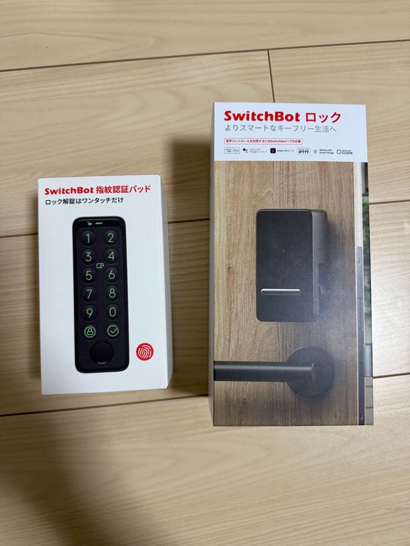 【SwitchBot】【新品未使用、更に値下げ！】スマートロックと指紋認証パッド