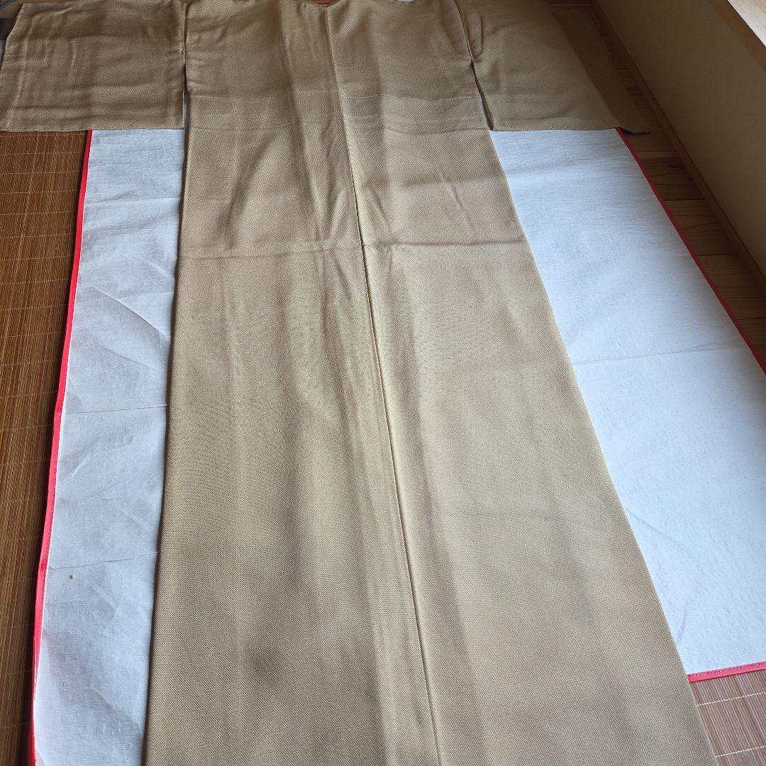 やわらかな榛色　行儀柄の江戸小紋