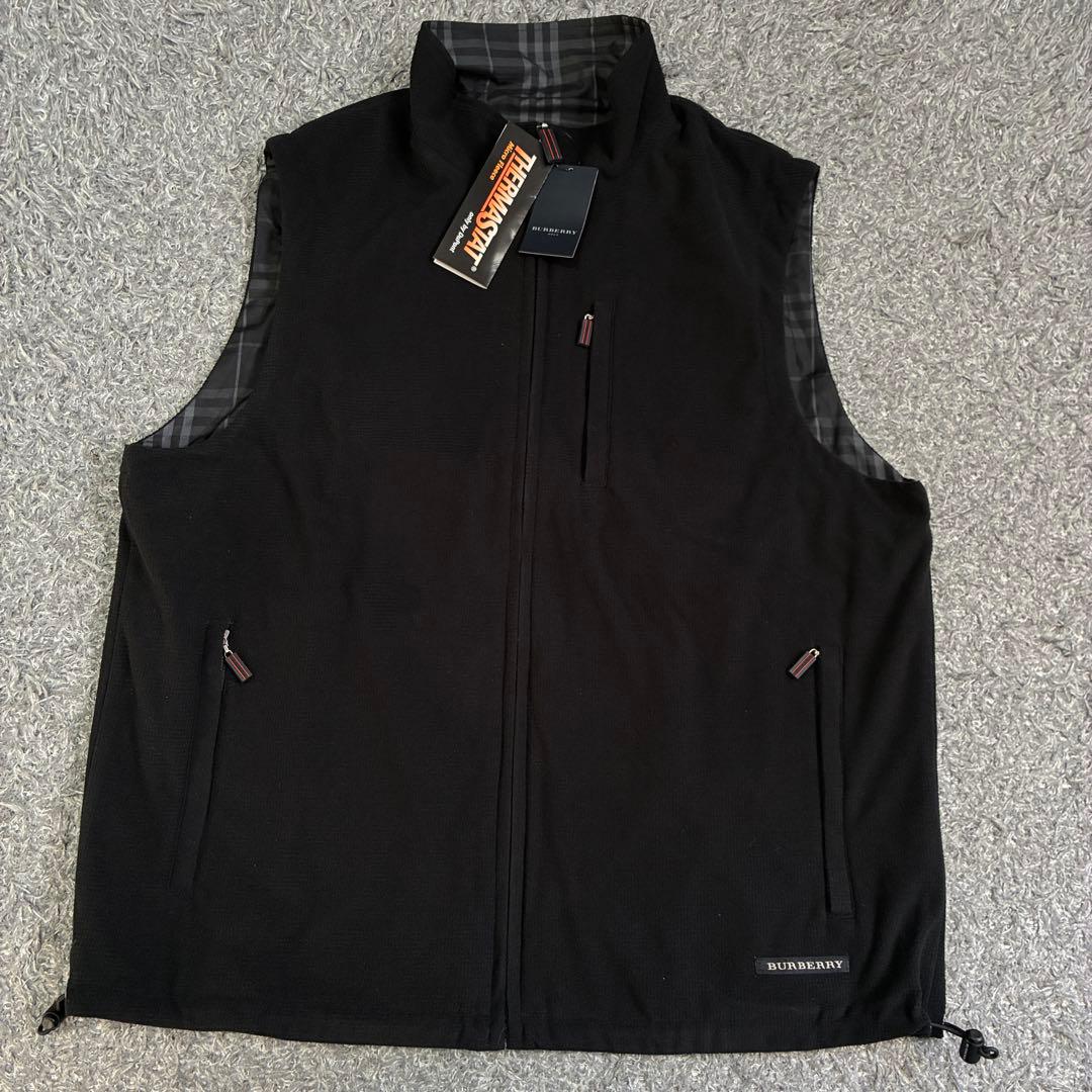 【未使用】バーバリーゴルフ リバーシブルベスト 防寒 サーマスタット Lサイズ