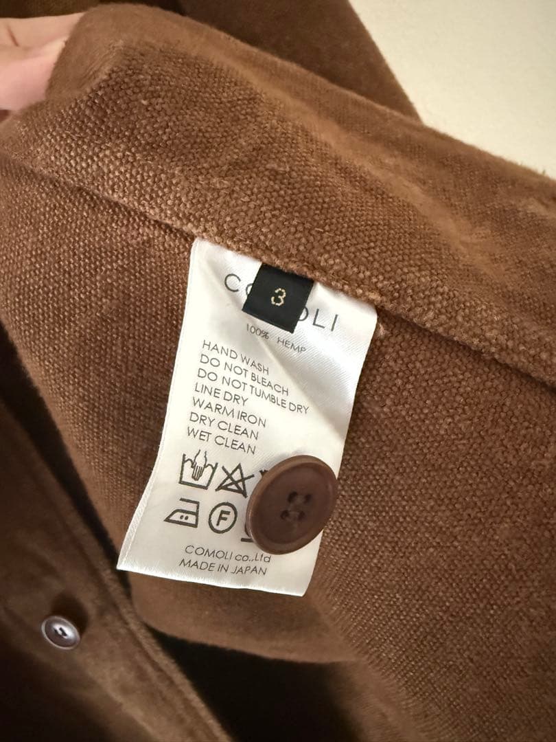 comoli コモリ ヘンプダックスタンドカラージャケット 3