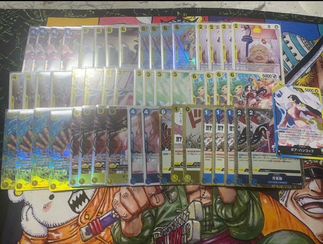 (12時間以内発送)ワンピースカード 青黄ハンコック　デッキ