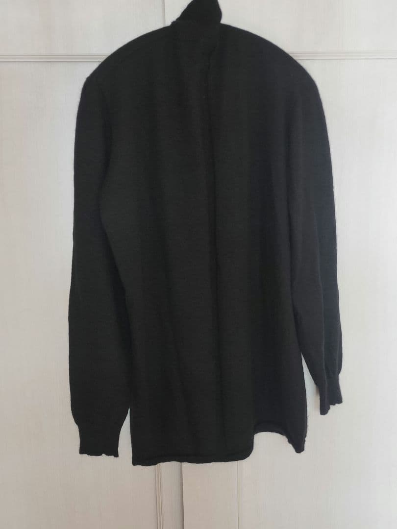 カシミア100% モックネック ニット ブラック FOREVER