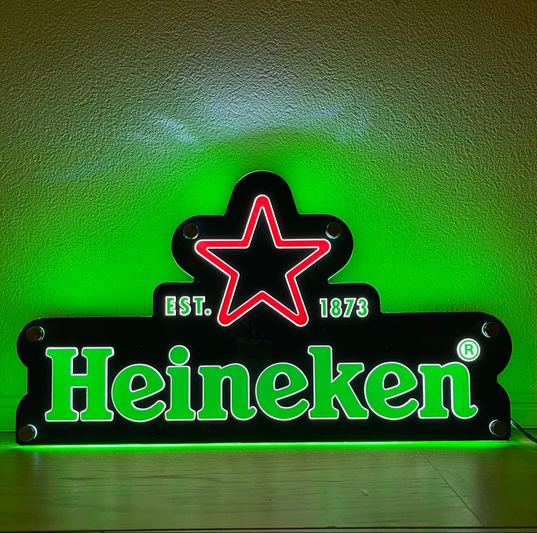 Heineken 壁掛けサイン LED看板　電飾看板　ハイネケン　ネオンサイン