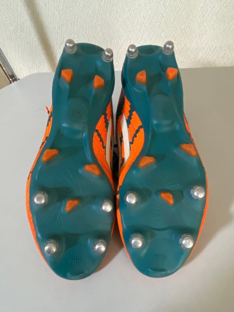 アディダス アディゼロ F50 SG LM(オレンジ×グリーン)