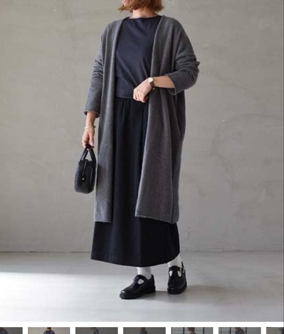 エヴァムエヴァ　セーブルカーディガン M グレー　未使用タグ付き