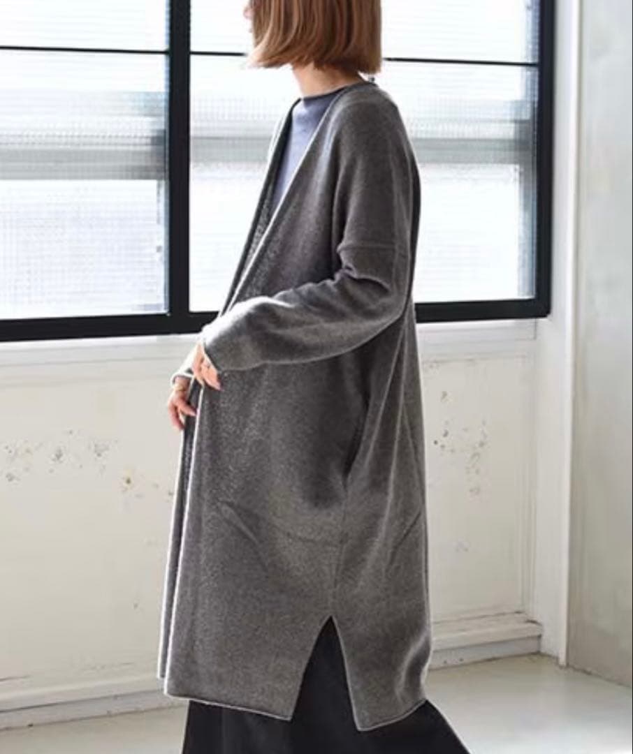 エヴァムエヴァ　セーブルカーディガン M グレー　未使用タグ付き