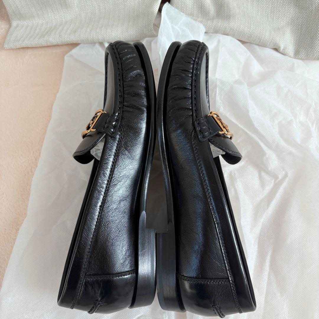 【未使用】　エルメス　モカシン　ケッシー　ローファー　レザー　ブラック　馬車金具