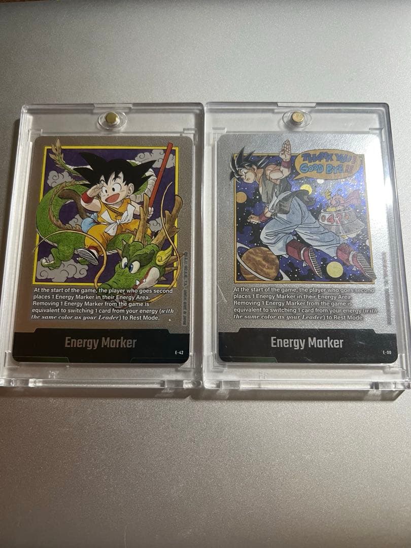 ドラゴンボールカード　エナジーマーカー　E-42 銀シルバー英語　孫悟空E-90