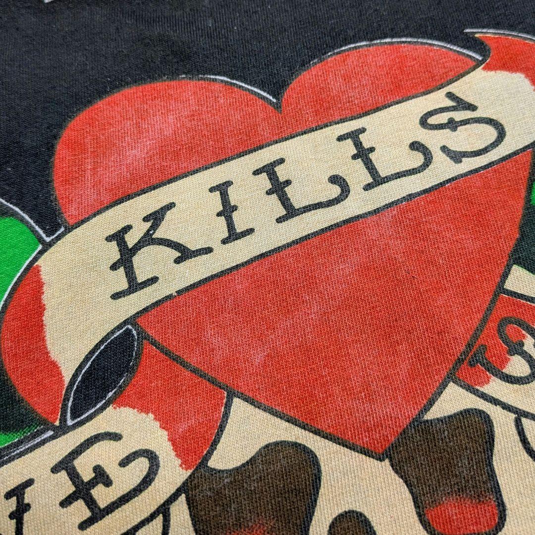 Ed Hardy エドハーディー 薔薇とスカル柄 ロングTシャツ 長袖 y2k