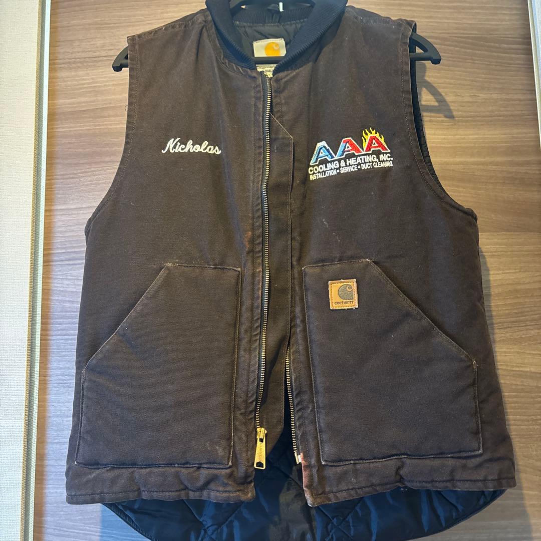 Carhartt ブラウン ベスト 小さめ なっとう