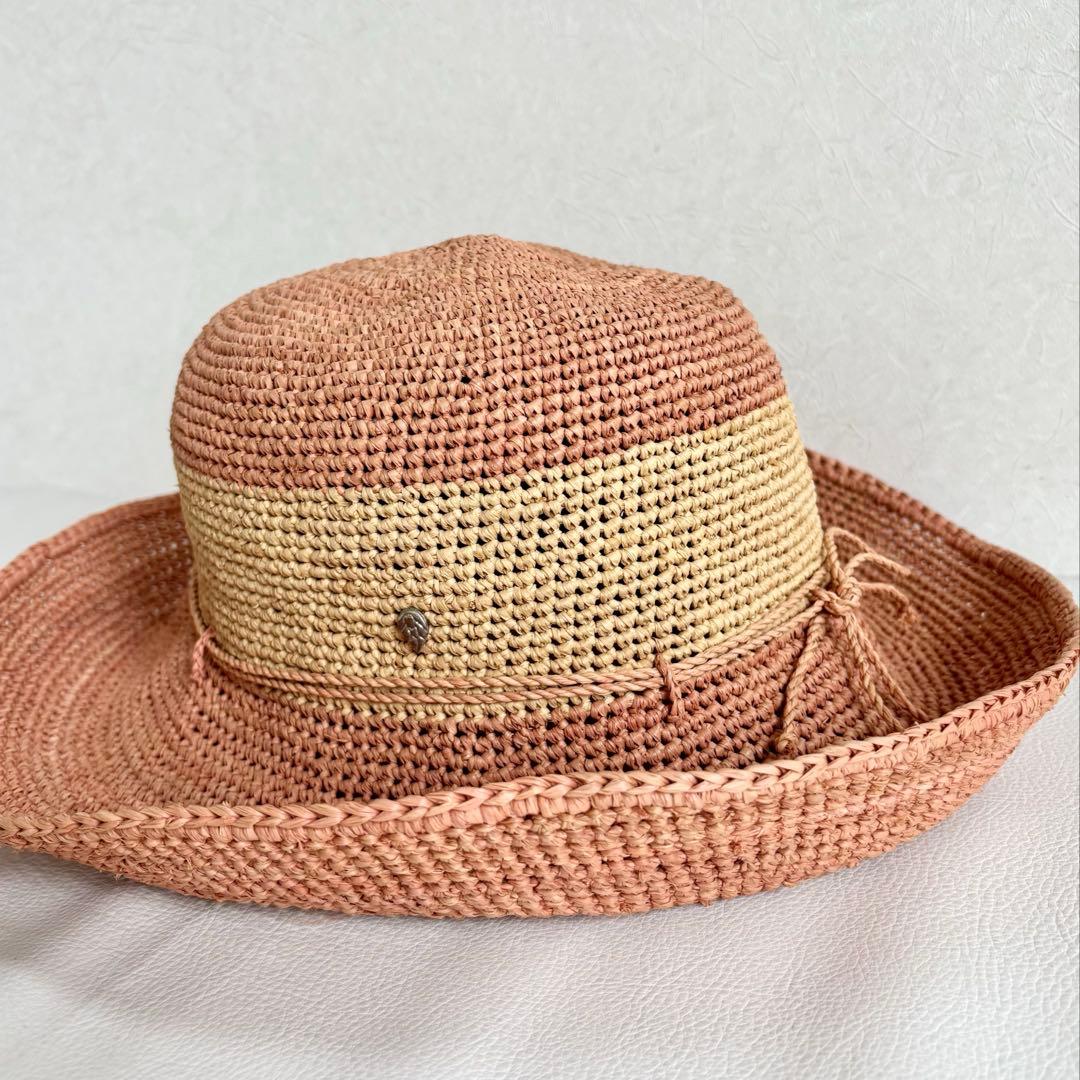 【美品】【ヘレンカミンスキー】ラフィア プロバンス10 麦わら帽子 バイカラー