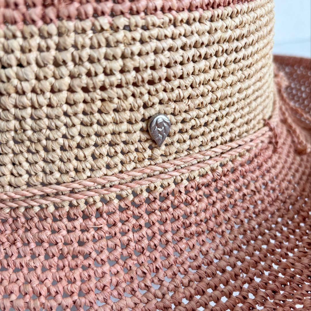 【美品】【ヘレンカミンスキー】ラフィア プロバンス10 麦わら帽子 バイカラー