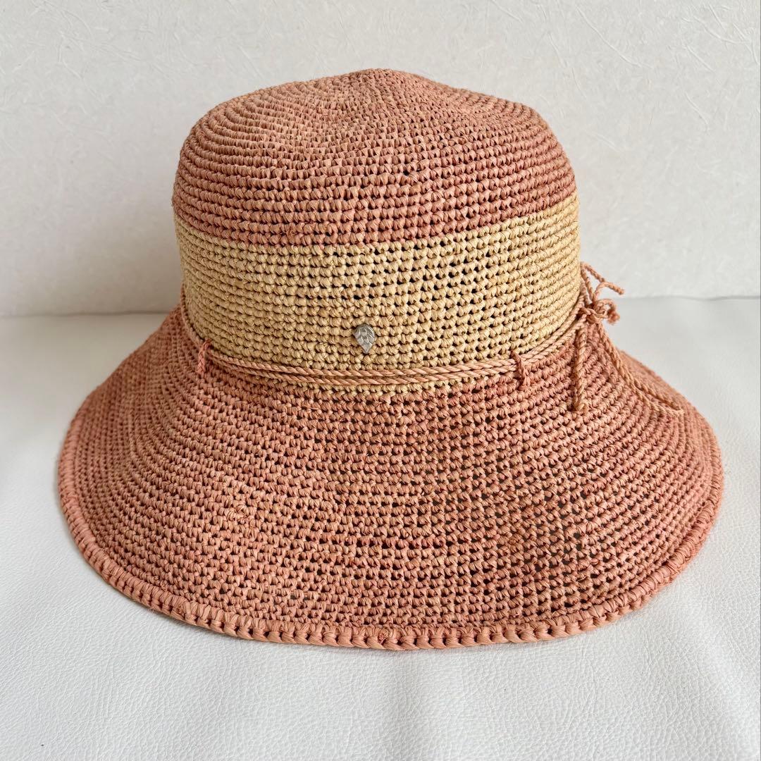 【美品】【ヘレンカミンスキー】ラフィア プロバンス10 麦わら帽子 バイカラー