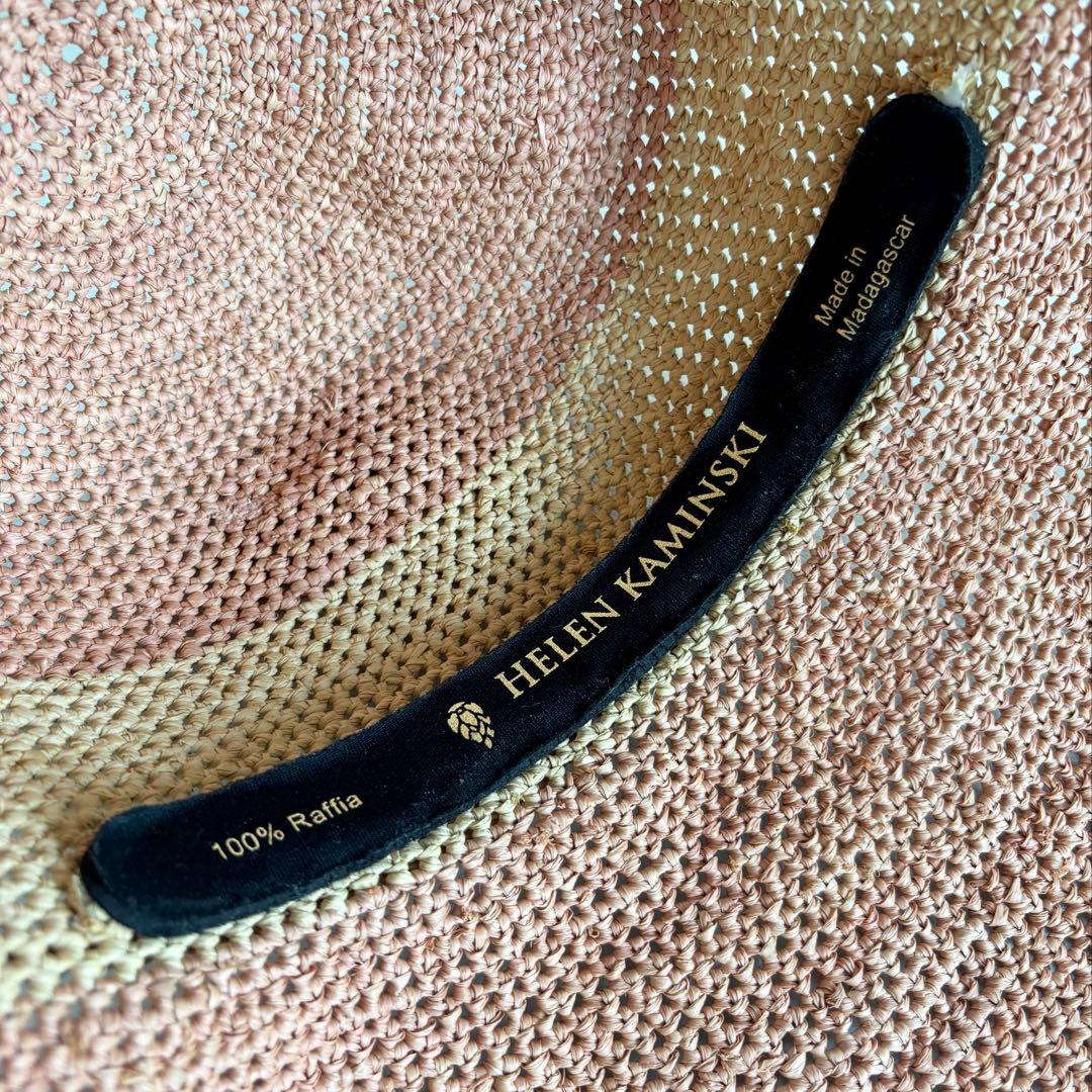 【美品】【ヘレンカミンスキー】ラフィア プロバンス10 麦わら帽子 バイカラー