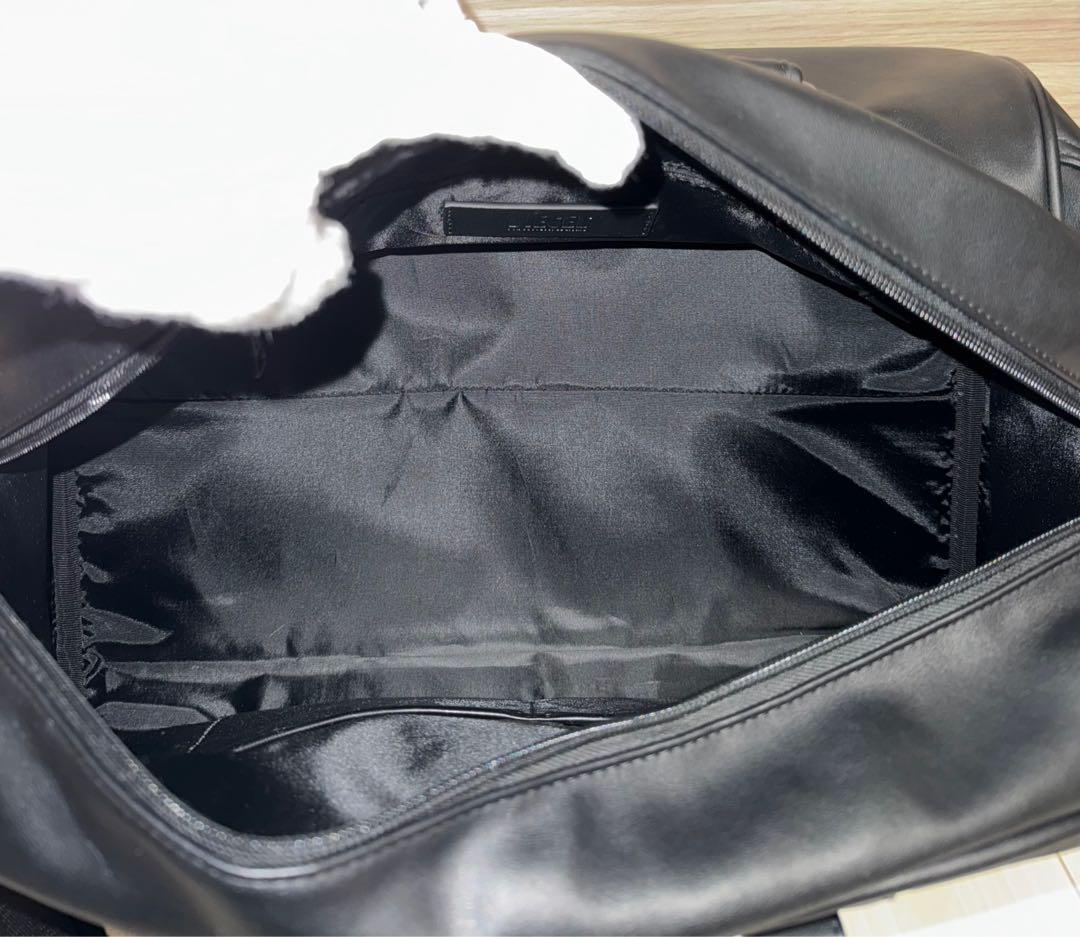【美品】DIESEL 2way ボストンバッグ レザー ブラック 大容量