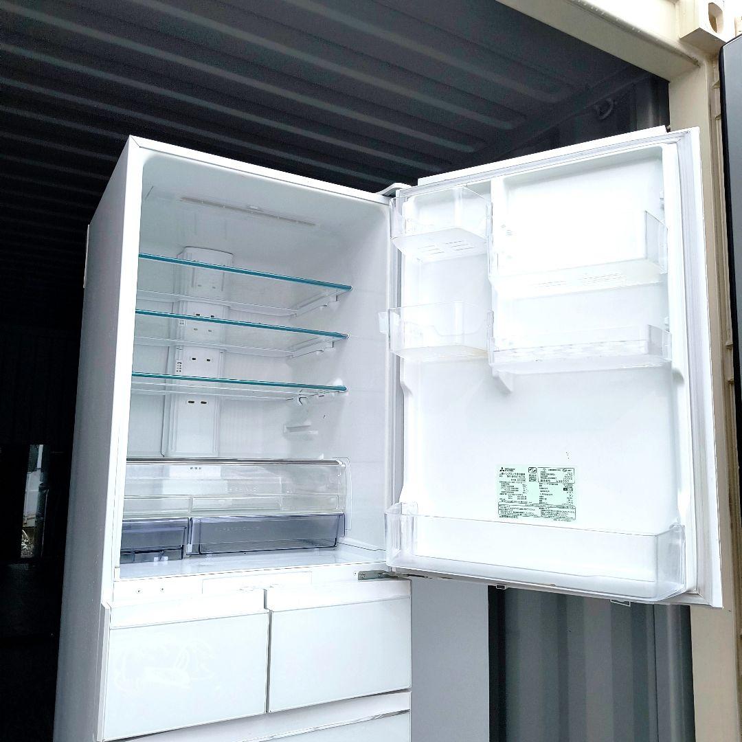 運搬取付無料！クリスタルピュアホワイト・純正三菱ノンフロン冷蔵庫！完動品超美品！