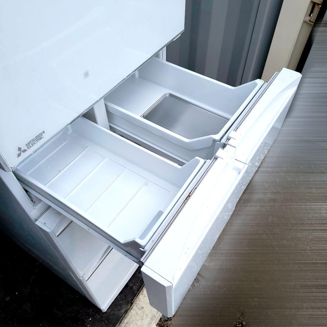 運搬取付無料！クリスタルピュアホワイト・純正三菱ノンフロン冷蔵庫！完動品超美品！