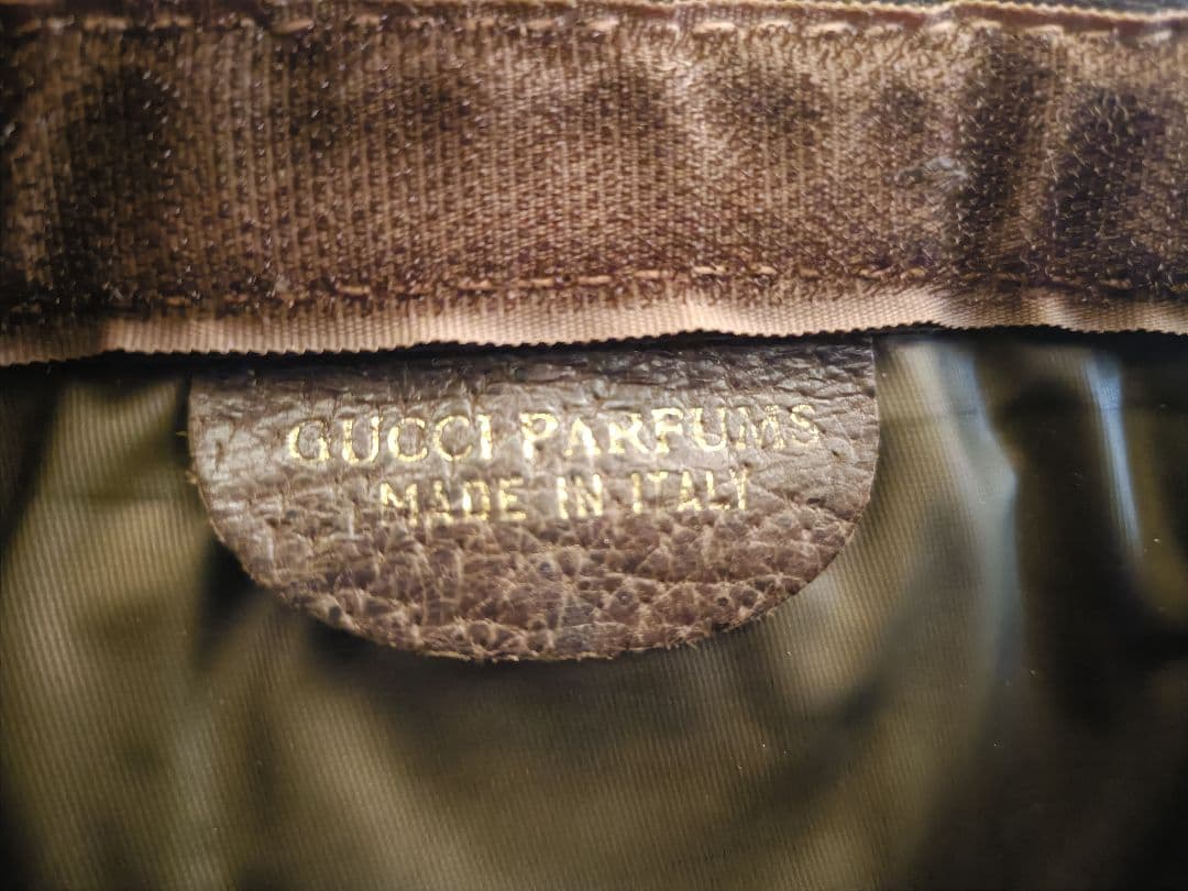 GUCCI シェリーライン クラッチバッグ レザー PVC GG セカンドバッグ