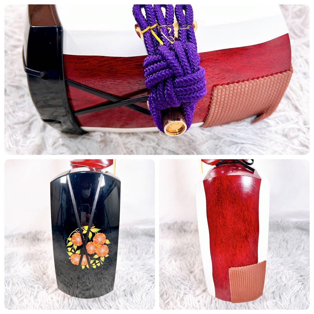 津軽三味線　高級花林　太棹　皮破れなし　天神欠けなし　ケース付　東さわり　延棹