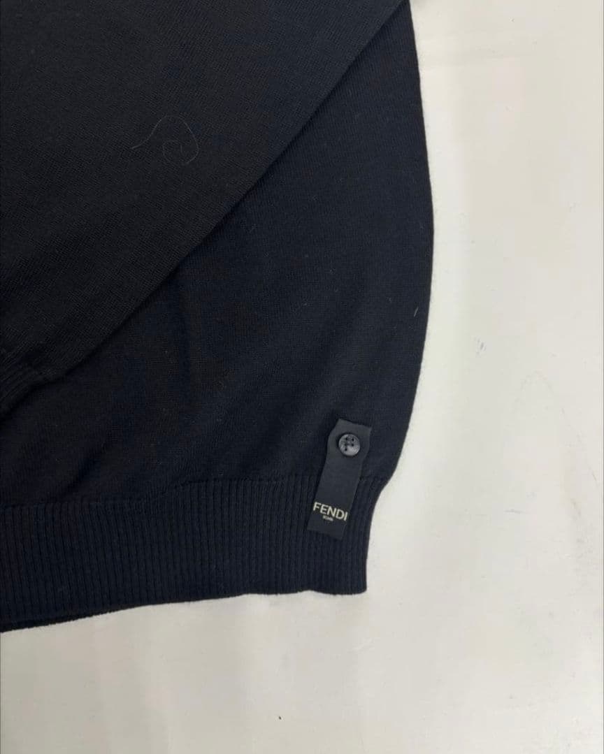 FENDI フェンディネックロゴジャガードニットセーター