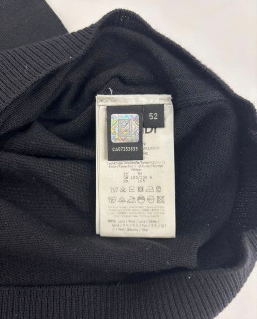 FENDI フェンディネックロゴジャガードニットセーター