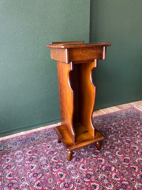 カリモク 電話台 花台 インテリア 木製 アンティーク ビンテージ