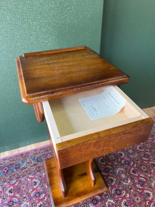 カリモク 電話台 花台 インテリア 木製 アンティーク ビンテージ