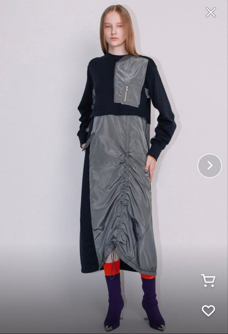 AULA AILA ミリタリーライクカットソーワンピース