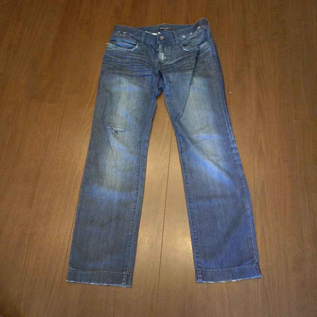 最終価格DOLCE & GABBANA メンズダメージブルーデニム 46