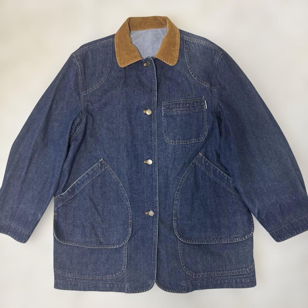 もぐ　カバーオールXL ロゴワッペン　コーデュロイ