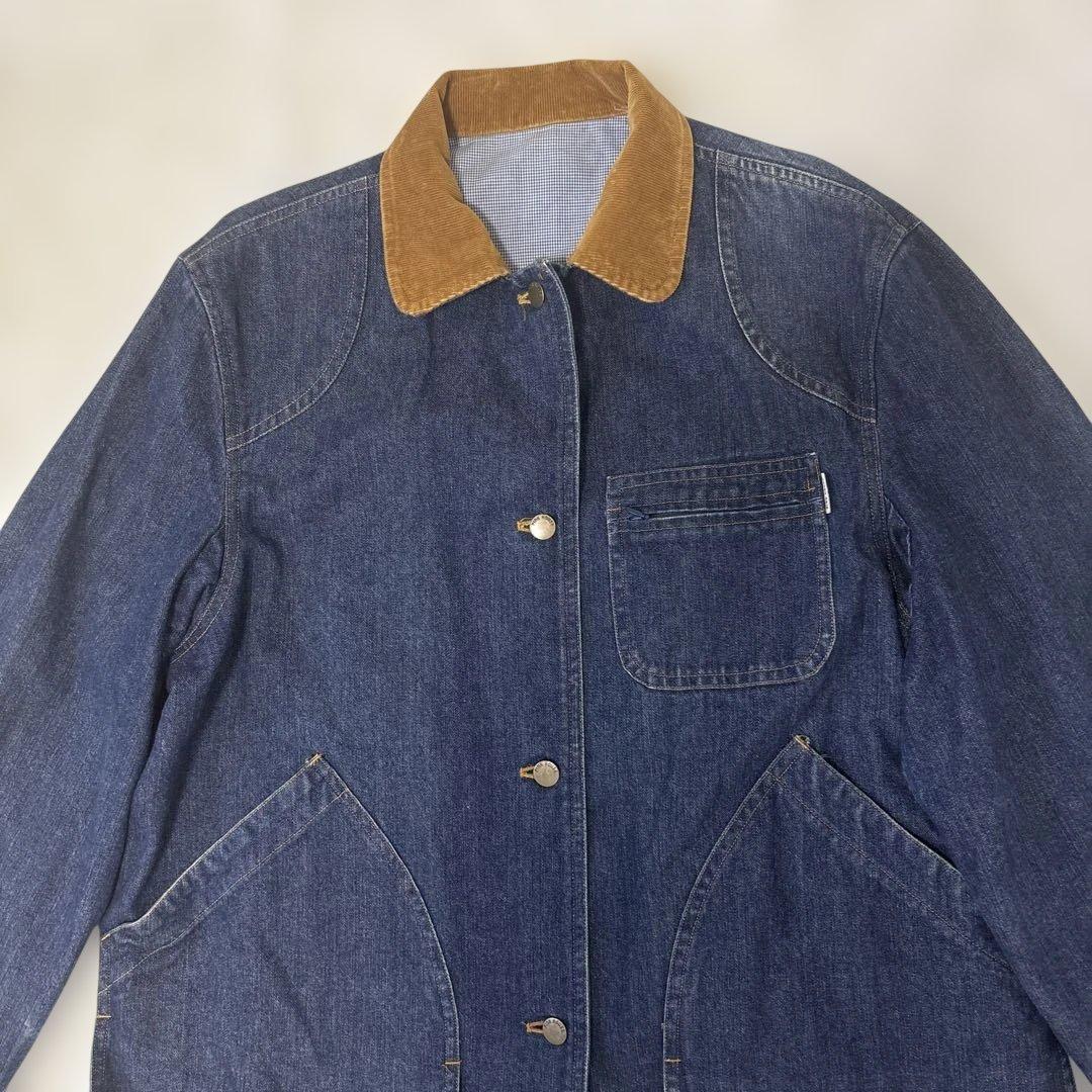 もぐ　カバーオールXL ロゴワッペン　コーデュロイ