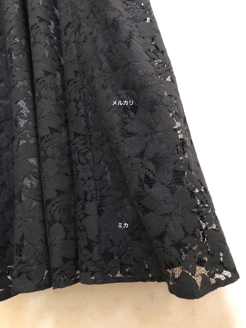 新品⚫️フレアースリーブレースドレス　kaene ブラック　カエン　Mサイズ