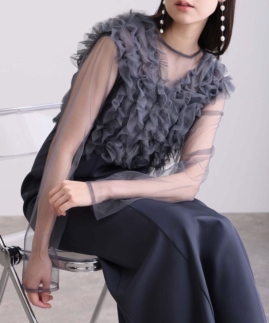 ✅パーティードレス 結婚式 お呼ばれ et.UNiVER alto kana L