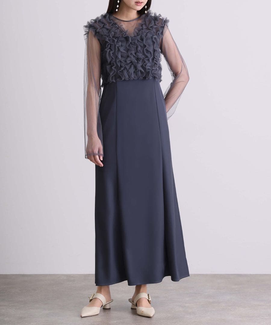 ✅パーティードレス 結婚式 お呼ばれ et.UNiVER alto kana L