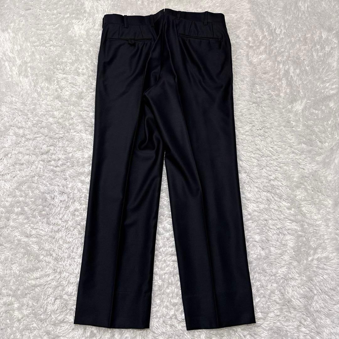 外装美品✨ポールスチュアート ビジネススーツ スリーピース 光沢 黒 総裏