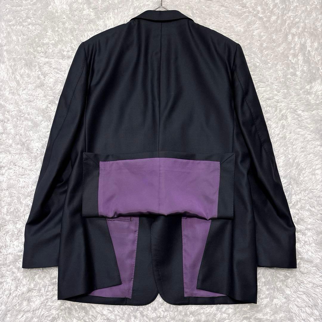 外装美品✨ポールスチュアート ビジネススーツ スリーピース 光沢 黒 総裏