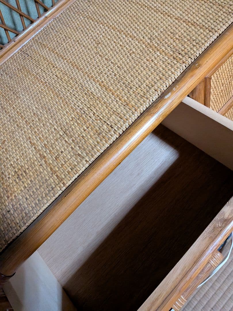 籘　ラタン製 段引き出しチェスト