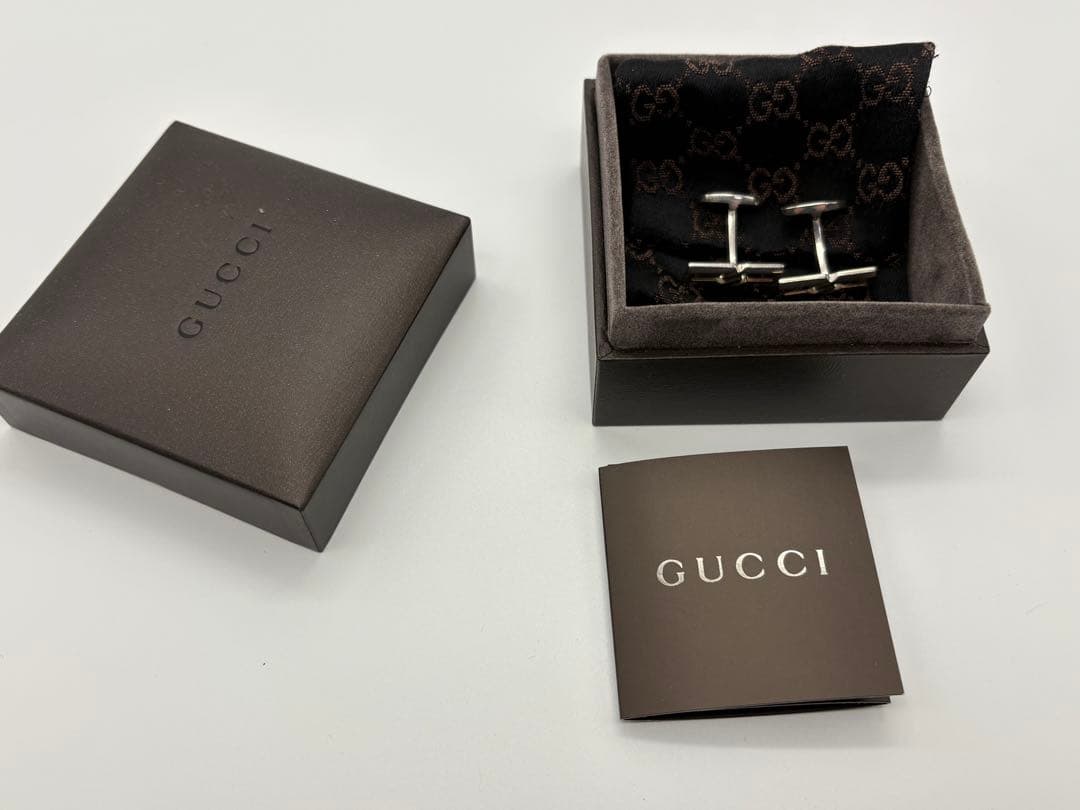 GUCCI シルバー925 メンズ　カフリンクス　箱付