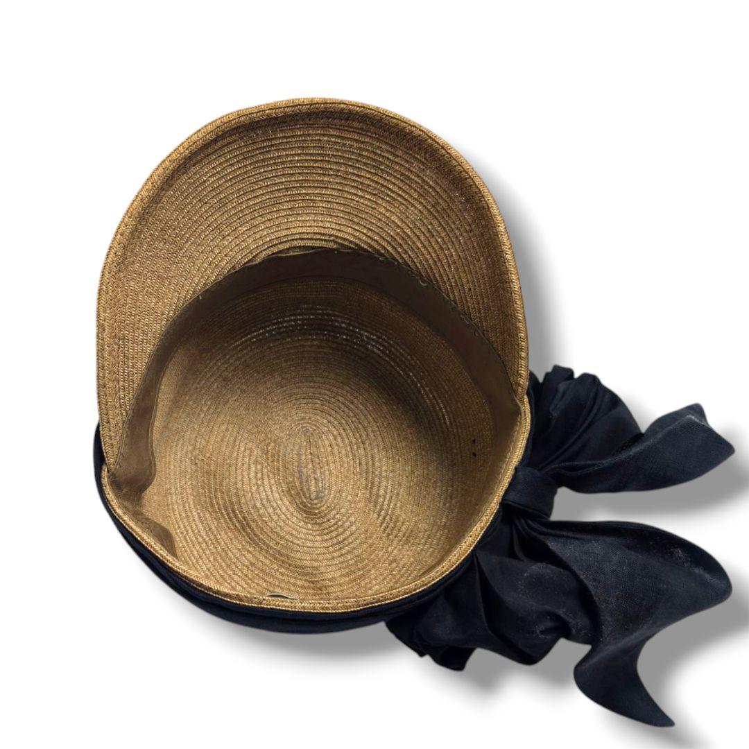 【完売品】CA4LA♡カシラ✨ リボン付き麦わら帽子 ストローハット キャップ型