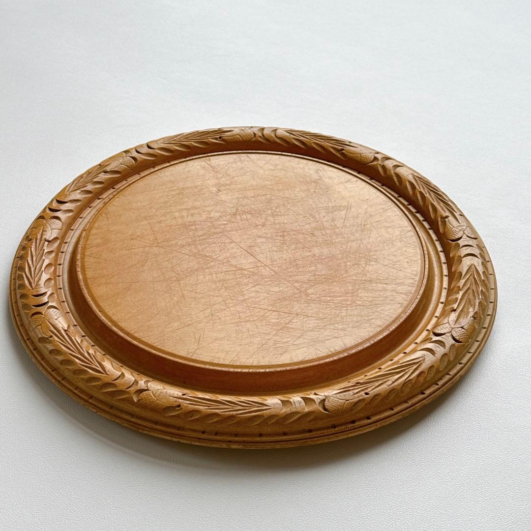 イギリス ヴィンテージ ブレッドボード 木製 直径30cm