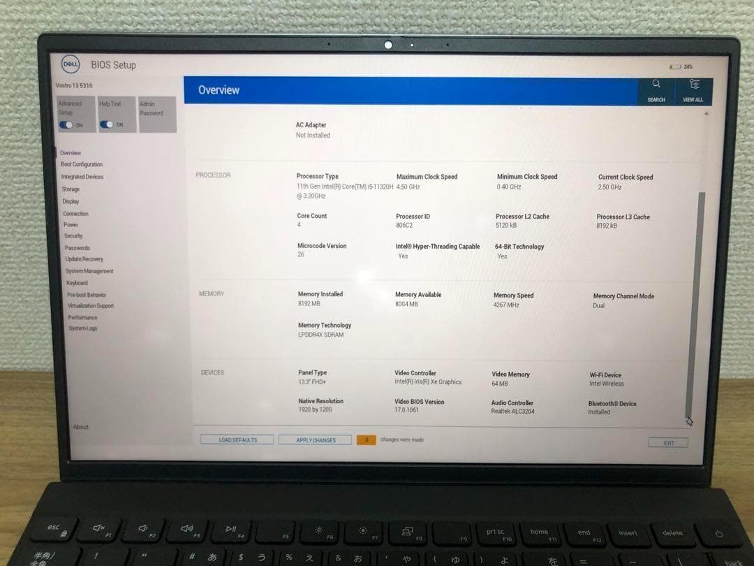 軽量ノートパソコン　DELL【第11世代 Ci5 】8GB/カメラ　D11