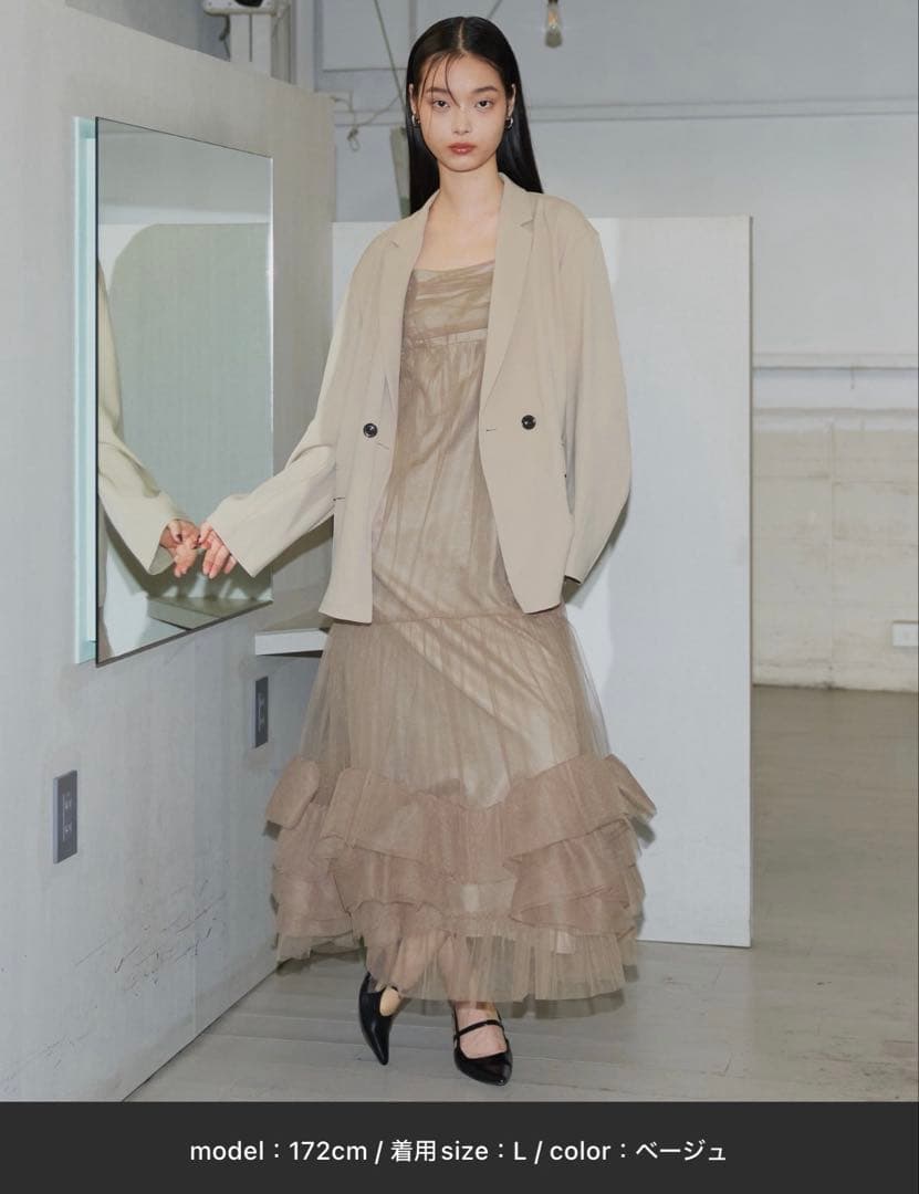 ANDRESD ボリュームチュールジャケットセットドレス