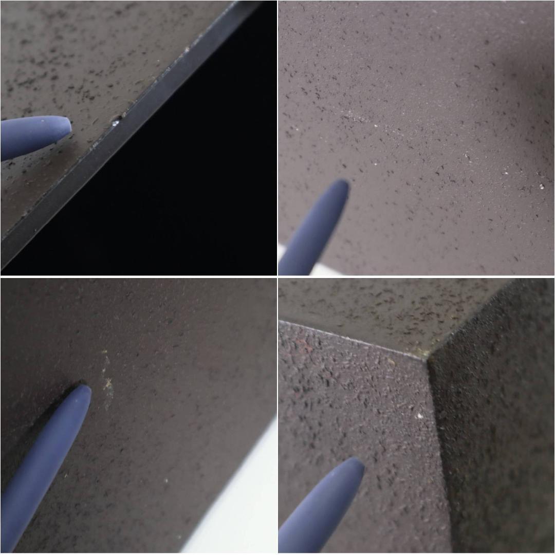 値下展示品 ザラホーム スクエアメタルベース サイドテーブル ブラック 鉄製