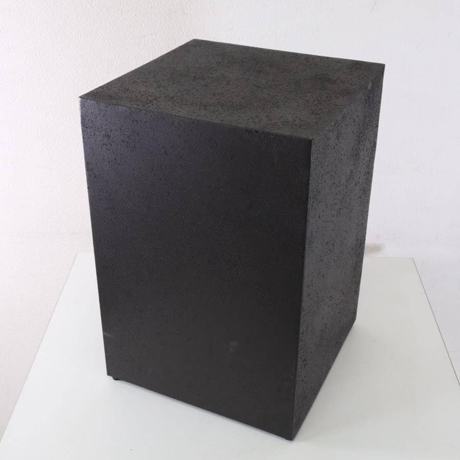 値下展示品 ザラホーム スクエアメタルベース サイドテーブル ブラック 鉄製