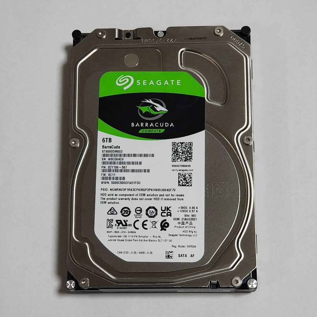 Seagate Barracuda 6TB 内蔵型HDD