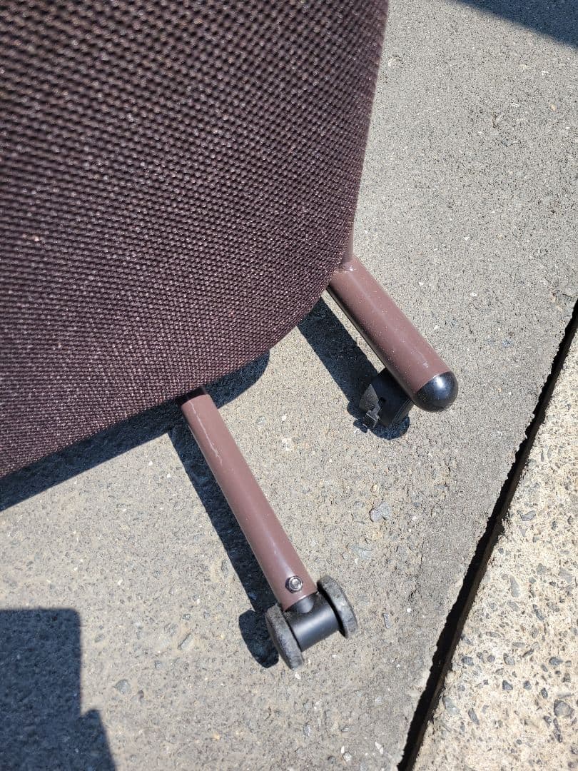 3台まとめて！折りたたみ式 リクライニングベッド ブラウン キャスター付き（③）